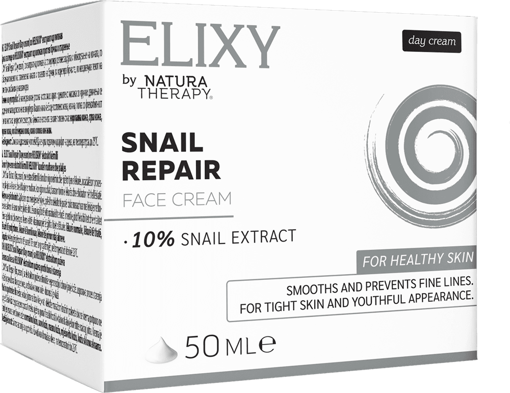 ELIXY Snail Repair 50 мл. - дневен крем за лице – колаген на прах | NaturaTherapy – натурални добавки от България